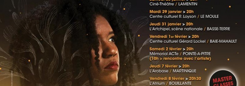 Tricia Evy en tournée en Guadeloupe avec le Cedac