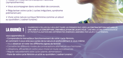 CYCLE DE FEMME Une force intérieure Vivre sa fertilité naturellement Contraception / Conception