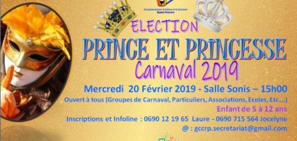 Election prince et princesse  du carnaval 2019