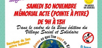GRATIFERIA à Pointe à Pitre au mémorial acte le samedi 30 novembre