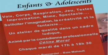 Atelier théâtre pour enfant avec la comédienne Céline Morel